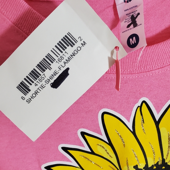NWT Simply Southern Choose to Shine Pink Graphic Tee Sunflower Medium - Picture 7 of 9